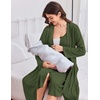 image:imageEkouaer Labor and Delivery Gown and Robe Set for Hospital Nursing NightgownOlive Green