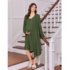 image:imageEkouaer Labor and Delivery Gown and Robe Set for Hospital Nursing NightgownOlive Green