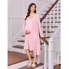 image:imageEkouaer Labor and Delivery Gown and Robe Set for Hospital Nursing NightgownPink
