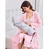 image:imageEkouaer Labor and Delivery Gown and Robe Set for Hospital Nursing NightgownPink