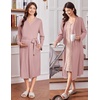 image:imageEkouaer Labor and Delivery Gown and Robe Set for Hospital Nursing NightgownPink Leopard