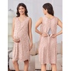 image:imageEkouaer Labor and Delivery Gown and Robe Set for Hospital Nursing NightgownPink Leopard