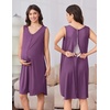image:imageEkouaer Labor and Delivery Gown and Robe Set for Hospital Nursing NightgownPurple Red