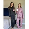 image:imageEkouaer Womens 2 Pack Pajama Set Long Sleeve Pajamas Top and Pants V Neck Pjs Set Soft Loungewear with PocketsBlack  Pink Leopard