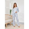 image:imageEkouaer Womens 2 Pack Pajama Set Long Sleeve Pajamas Top and Pants V Neck Pjs Set Soft Loungewear with PocketsBlack Floral  Blue Floral