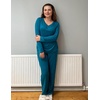 image:imageEkouaer Womens 2 Pack Pajama Set Long Sleeve Pajamas Top and Pants V Neck Pjs Set Soft Loungewear with PocketsDark Gray  Green