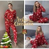 image:imageEkouaer Womens 2 Pack Pajama Set Long Sleeve Pajamas Top and Pants V Neck Pjs Set Soft Loungewear with PocketsGreen Christmas Snowflake  Red Christmas Elk