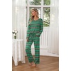 image:imageEkouaer Womens 2 Pack Pajama Set Long Sleeve Pajamas Top and Pants V Neck Pjs Set Soft Loungewear with PocketsGreen Christmas Snowflake  Red Christmas Elk