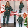 image:imageEkouaer Womens 2 Pack Pajama Set Long Sleeve Pajamas Top and Pants V Neck Pjs Set Soft Loungewear with PocketsGreen Christmas Snowflake  Red Christmas Elk
