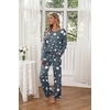 image:imageEkouaer Womens 2 Pack Pajama Set Long Sleeve Pajamas Top and Pants V Neck Pjs Set Soft Loungewear with PocketsLeopard grey Star