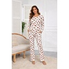 image:imageEkouaer Womens 2 Pack Pajama Set Long Sleeve Pajamas Top and Pants V Neck Pjs Set Soft Loungewear with PocketsPink leopardapricotbrown