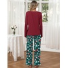 image:imageEkouaer Womens 2 Pack Pajama Set Long Sleeve Pajamas Top and Pants V Neck Pjs Set Soft Loungewear with PocketsRed Christmas Print  Green Christmas Print