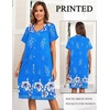 image:imageEkouaer House Dresses for Women with Pockets Button Down Nightgowns Plus Size Moo Moos Mumu Dresses Floral Print S3XLBlue Flower