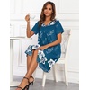 image:imageEkouaer House Dresses for Women with Pockets Button Down Nightgowns Plus Size Moo Moos Mumu Dresses Floral Print S3XLBlue Green Flower