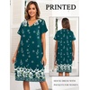 image:imageEkouaer House Dresses for Women with Pockets Button Down Nightgowns Plus Size Moo Moos Mumu Dresses Floral Print S3XLDeep Green Flower