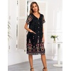 image:imageEkouaer House Dresses for Women with Pockets Button Down Nightgowns Plus Size Moo Moos Mumu Dresses Floral Print S3XLEthnic Black