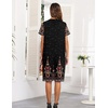 image:imageEkouaer House Dresses for Women with Pockets Button Down Nightgowns Plus Size Moo Moos Mumu Dresses Floral Print S3XLEthnic Black