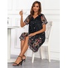 image:imageEkouaer House Dresses for Women with Pockets Button Down Nightgowns Plus Size Moo Moos Mumu Dresses Floral Print S3XLEthnic Black