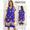 image:imageEkouaer House Dresses for Women with Pockets Button Down Nightgowns Plus Size Moo Moos Mumu Dresses Floral Print S3XLFlower Blue