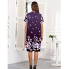image:imageEkouaer House Dresses for Women with Pockets Button Down Nightgowns Plus Size Moo Moos Mumu Dresses Floral Print S3XLFlower Purple