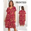 image:imageEkouaer House Dresses for Women with Pockets Button Down Nightgowns Plus Size Moo Moos Mumu Dresses Floral Print S3XLFlower Red