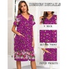 image:imageEkouaer House Dresses for Women with Pockets Button Down Nightgowns Plus Size Moo Moos Mumu Dresses Floral Print S3XLFlower Rose Red