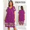 image:imageEkouaer House Dresses for Women with Pockets Button Down Nightgowns Plus Size Moo Moos Mumu Dresses Floral Print S3XLFlower Rose Red