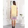 image:imageEkouaer House Dresses for Women with Pockets Button Down Nightgowns Plus Size Moo Moos Mumu Dresses Floral Print S3XLFlower Yellow