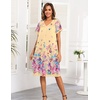 image:imageEkouaer House Dresses for Women with Pockets Button Down Nightgowns Plus Size Moo Moos Mumu Dresses Floral Print S3XLFlower Yellow