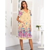 image:imageEkouaer House Dresses for Women with Pockets Button Down Nightgowns Plus Size Moo Moos Mumu Dresses Floral Print S3XLFlower Yellow