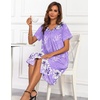 image:imageEkouaer House Dresses for Women with Pockets Button Down Nightgowns Plus Size Moo Moos Mumu Dresses Floral Print S3XLLilac Flower