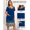 image:imageEkouaer House Dresses for Women with Pockets Button Down Nightgowns Plus Size Moo Moos Mumu Dresses Floral Print S3XLMandola
