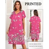 image:imageEkouaer House Dresses for Women with Pockets Button Down Nightgowns Plus Size Moo Moos Mumu Dresses Floral Print S3XLWhite Butterflies