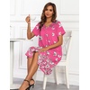 image:imageEkouaer House Dresses for Women with Pockets Button Down Nightgowns Plus Size Moo Moos Mumu Dresses Floral Print S3XLWhite Butterflies