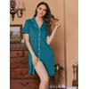 image:imageEkouaer Labor and Delivery Gown for Women Maternity Hospital Gowns with Button Short Sleeve Nursing Nightgown Pajamas DressBlue Green