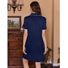 image:imageEkouaer Labor and Delivery Gown for Women Maternity Hospital Gowns with Button Short Sleeve Nursing Nightgown Pajamas DressNavy Blue
