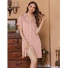 image:imageEkouaer Labor and Delivery Gown for Women Maternity Hospital Gowns with Button Short Sleeve Nursing Nightgown Pajamas DressPink