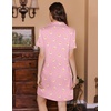 image:imageEkouaer Labor and Delivery Gown for Women Maternity Hospital Gowns with Button Short Sleeve Nursing Nightgown Pajamas DressPink Teddy Bear