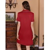 image:imageEkouaer Labor and Delivery Gown for Women Maternity Hospital Gowns with Button Short Sleeve Nursing Nightgown Pajamas DressWine Red