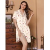 image:imageEkouaer Labor and Delivery Gown for Women Maternity Hospital Gowns with Button Short Sleeve Nursing Nightgown Pajamas DressYellow Teddy Bear