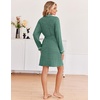 image:imageEkouaer Robes for Women Long Sleeve Bathrobe Lightweight Soft Kimono Robes Ladies Casual Sleepwear with PocketsBright Green