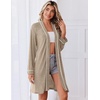 image:imageEkouaer Robes for Women Long Sleeve Bathrobe Lightweight Soft Kimono Robes Ladies Casual Sleepwear with PocketsKhaki