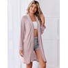 image:imageEkouaer Robes for Women Long Sleeve Bathrobe Lightweight Soft Kimono Robes Ladies Casual Sleepwear with PocketsLight Pink