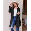 image:imageEkouaer Robes for Women Waffle Knit Hooded Bathrobe Lightweight Robe Soft Knee Length Sleepwear with PocketsBlack
