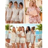 image:imageEkouaer Womens Pajamas Sets Button Down Pjs Cute Short Sleeve Sleepwear  Pointelle Fabric PyjamaRuffle Edges ShortsClassic Notch Neck ShirtChest PocketCute LoungewearBridal Party NightwearBow Floral