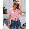 image:imageEkouaer Womens Pajamas Sets Button Down Pjs Cute Short Sleeve Sleepwear  Pointelle Fabric PyjamaRuffle Edges ShortsClassic Notch Neck ShirtChest PocketCute LoungewearBridal Party NightwearPink