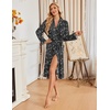image:imageEkouaer Womens Robe Long Knit Kimono Bathrobe Lightweight Sleepwear Soft Ladies Loungewear with Pockets SXXLBlack Stars Moon