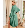 image:imageEkouaer Womens Robe Long Knit Kimono Bathrobe Lightweight Sleepwear Soft Ladies Loungewear with Pockets SXXLCeladon Green