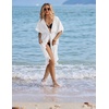 image:imageEkouaer Womens Swimwear Cover Ups Sexy Chiffon Beach Bikini Swimsuit Kimono Cardigan Cover Up Long Flowy BeachwearB White