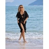 image:imageEkouaer Womens Swimwear Cover Ups Sexy Chiffon Beach Bikini Swimsuit Kimono Cardigan Cover Up Long Flowy BeachwearBlack
